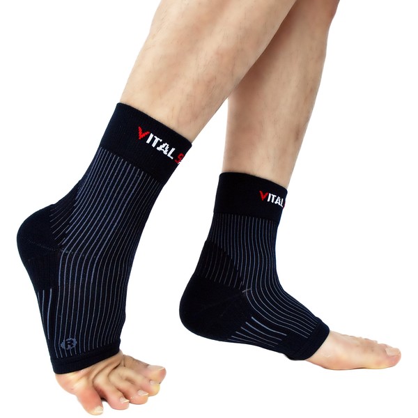 Vital Salveo-Ankle Support Plantar Fasciitis Foot Sleeve- Large (Pair)