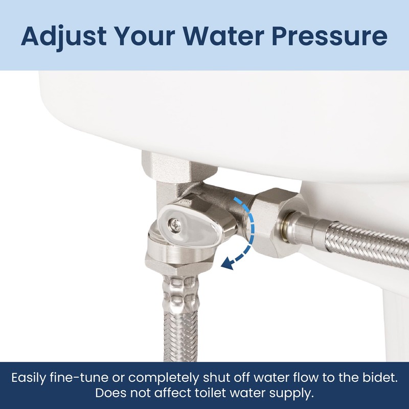 LUXE Bidet 7/8" x 7/8" x 1/2" Shut-Off Valve T-Adapter