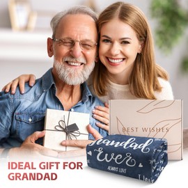 musaecoin Grandad Gifts - To My Grandad Gifts from Grandchildren Blanket, Gifts for Grandad, Presents for Grandad Blanket, Best Grandad Ever Blanket for Birthday Fluffy Blanket