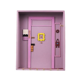 1Pcs Wall Mounted Key Holder,Friends TV Show Peripheral Merchandise,Home Decoration Key Organizer,Purple Box Wooden Craft,Cute Key Holder for Wall,Entryway,Bathroom,Living Room and Office