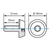 KYO-EI NPBK3P Kics NUMBER PLATE BOLT Pack of 3 (Ordinary