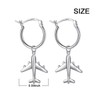 Airplane Earrings for Women Girls 925 Sterling Silver Dangle Drop