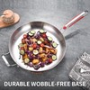 Inqibee 13-Inch Tri-Ply Stainless Steel Frying Pan with Lid and