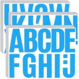 Bemeol 30 Sheets Letter Stickers 4 Inch Self Adhesive Alphabet Letter Stickers for Classroom Home Decor(Blue)