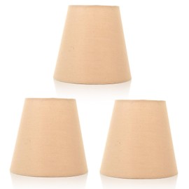Lamp Shades Set of 3,Small Lampshade E14 Barrel Fabric Lampshade,Drum Lampshade for Table Lamps Floor Lamp,Modern Fabric Lampshade for Bedroom Bedsid (Khaki)