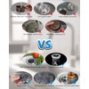 Hibbent 2 Pack 3 in 1 Kitchen Sink Drain Strainer