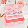 3C4G Pink and Gold Hard Case Makeup Storage Set -