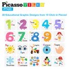 PicassoTiles 42 Piece Magnetic Building Blocks with 32pc Tiles and