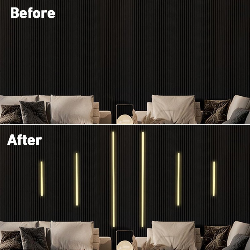 CUBITOR LED Recessed Lighting Kit,6 Pack Self-Adhesive LED Light Bar,