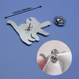 Funny Enamel Pin 6 Packs Cute Cartoon Lapel Pins Collar Brooch Badge Stuff for Backpack, Hat, Bag, Clothes, Jacket, T-shirt, Skirt (Cat)