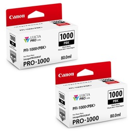 Canon 2 Pack PFI-1000 PBK Photo Black LUCIA PRO ink for imagePROGRAF PRO-1000