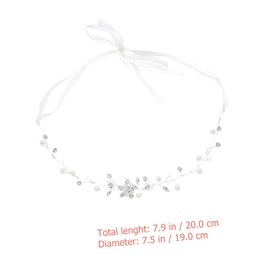 IWOWHERO Elegant Pearl Rhinestone Headband for Women Bridal Headdress for Parties Special Occasions Lightweight Hair Accessory for Romantic Look