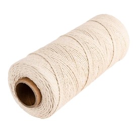 Ideen mit Herz Macrame Yarn on a Roll, Natural White (Diameter 2 mm, 200 m)