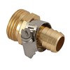 2 Pack 1/2 Inch Brass Thread Garden Hose Connector Hose