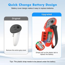 Rechale Silicone Cover Set Compatible with Oculus/Meta Quest 3S, VR Accessories for Meta Quest 3S, Protective Cover Set Includes Controller Grip Cover, Face Cover, VR Shell Cover (Red)