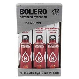 Bolero Advanced Hydration Drink Mix - 3 Packs of 12 Individual Servings (Strawberry)