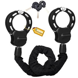 Lock for e-scooter, E scooter lock with bag, high security lock with rubber lock sleeve, handcuff lock for lock E scooter, bicycle and e-bike, ideal for scooter, scooter, motorcycle (black1)