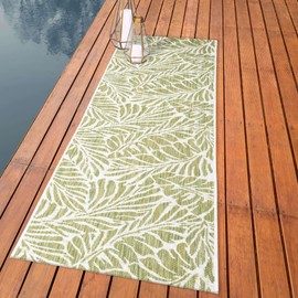 Keen Home Design Modern Outdoor Runner Rug - 2x8 Textured Washable Indoor/Outdoor Rug for Patio, Kitchen, Balcony, Beach, Garden, Deck and Porch. Size: 2'2" x 7'7"