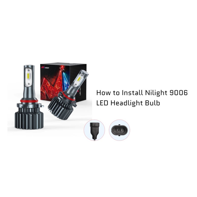 Nilight 9006 LED Headlight Bulbs 350% Brighter HB4 LED Low