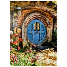 MyPuzzle Hobbit House in Hobbiton, New Zealand - Premium 500 Piece Jigsaw Puzzle for Adults