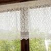 White Ruffle Lace Valance for Windows 20 Inch Length 1