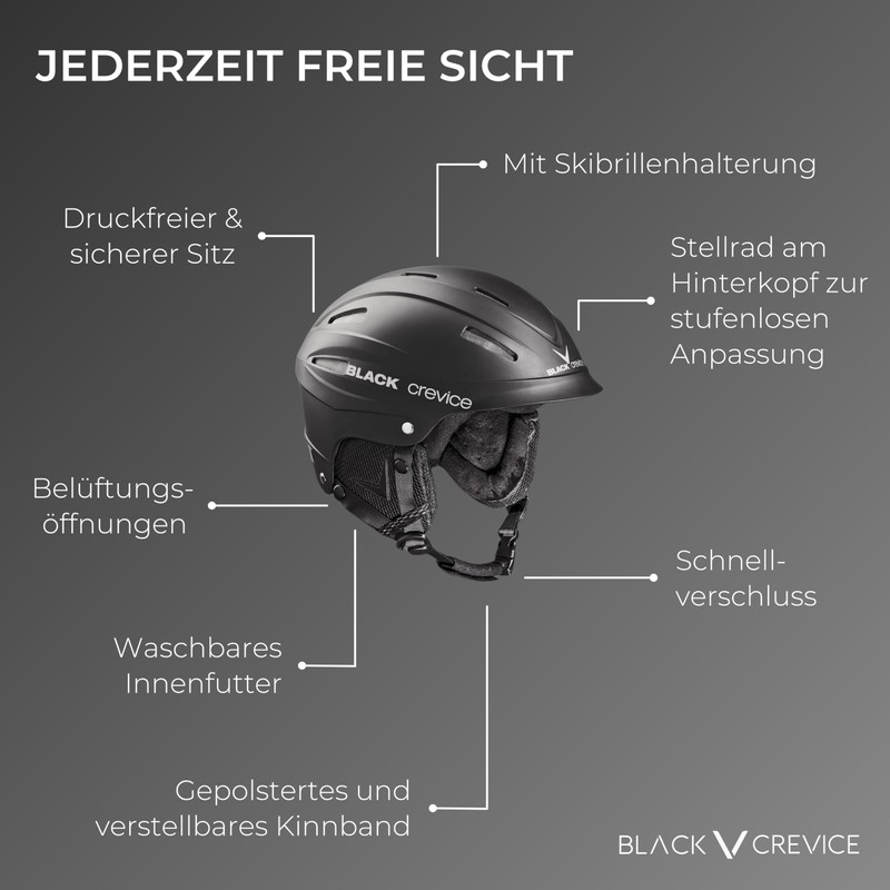 Black Crevice Ischgl Ski Helmet Black black Size:M