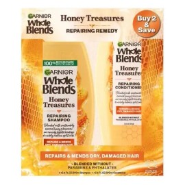 Garnier Whole Blends Honey Treasures Shampo Y Acondicionador                                                                                          