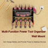 AZERPIAN Modular Power Tool Organizer Wall Mount with Charging Station.