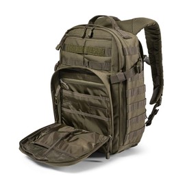 5.11 Tactical Backpack – Rush 12 2.0 – Military Molle Pack, CCW and Laptop Compartment, 24 Liter, Small, Style 56561, Ranger Green