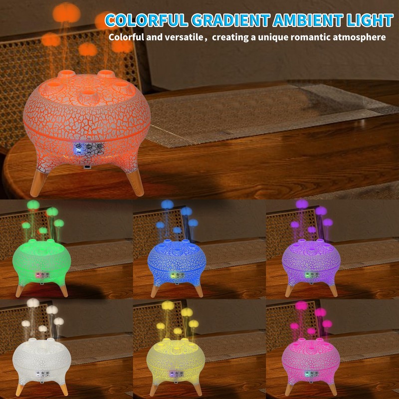 KCKJ Jellyfish Essential Oil Diffuser Sound-Activated Spray Dancing Jellyfish,250ml Aroma