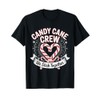 Christmas Candy Cane Heart Crew Family Matching Pajamas T-Shirt