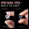 AILLSA Short Almond Nail Tips - Thickened Pre-shaped False Nail