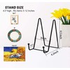 18 pcs 4.5in Plate Stands for Display,Metal Plate Holders Display