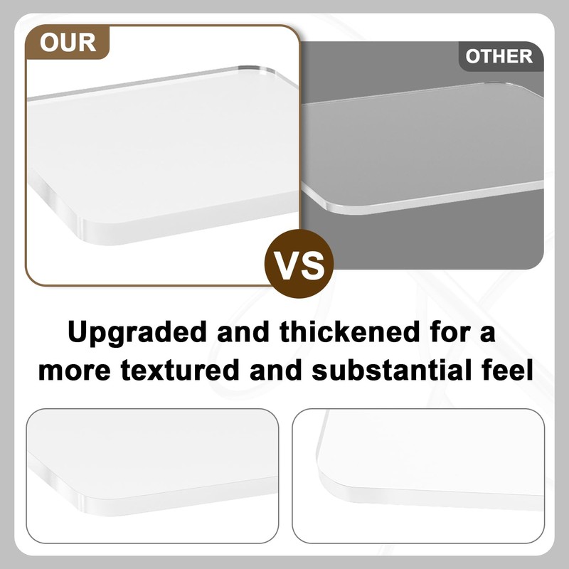Sweet Elegance Acrylic Coaster, Rectangular Bar Drink Coaster, Clear Square