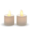 Luminara Flameless Tealight Candles (Unscented, Ivory 2-Pack) - Real-Flame Effect,