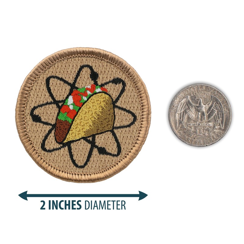 Atomic Taco Patrol Patch - 2" Diameter Round Embroidered Patch