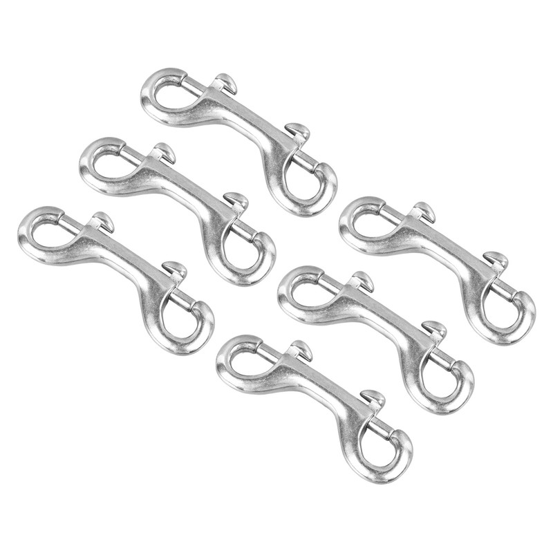 6Pcs Double End Snap Hook Stainless Steel Multifunctional Double Ended