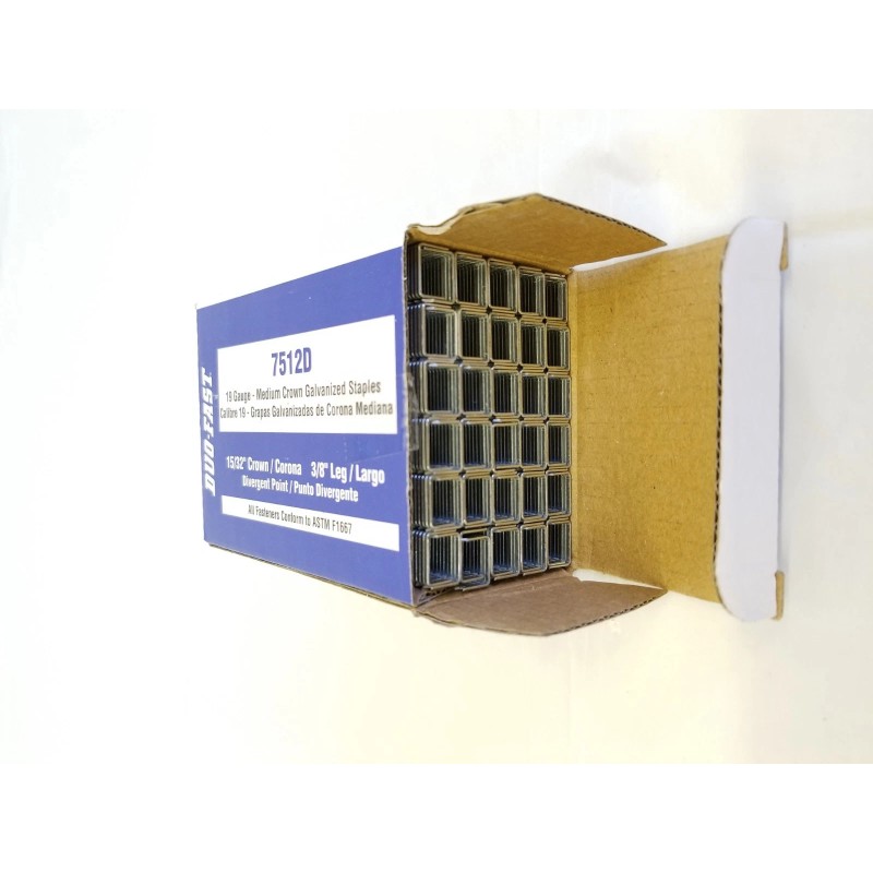 DUO FAST 7512D 3/8" STAPLES BOX OF 5,000 FITS HT755**