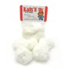 Real Rabbit Fur Pom Pom Cat Toy - 5 Pak White