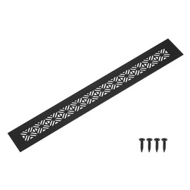 uxcell Aluminum Alloy Air Vents, 350 x 50mm / 13.8 x 2" Rectangle Louvered Ventilation Grille Cover with Mounting Screws for Door Cabinet Wardrobe, Matte Black