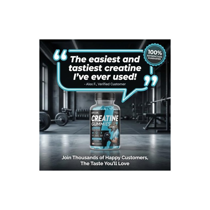 Creatine Gummies 4000mg | 120 Mixed Berry Flavoured Gummies |
