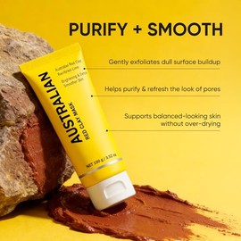 Australian Red Clay Face Mask, Mineral-Rich Detox Mud Mask with Kakadu Plum, Desert & Rainforest Lime Extracts, for Radiant-Looking, Smoother Skin, All Skin Types, 100 mL (1)