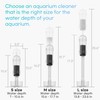 IRUZIO 2‑in‑1 Aquarium Gravel Cleaner Vacuum, Medium— Air‑Pump‑Driven, Near‑Zero Water Loss,