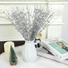 DIYASY Silver Berry Stems for Christmas Tree Ornaments, 16.2 in