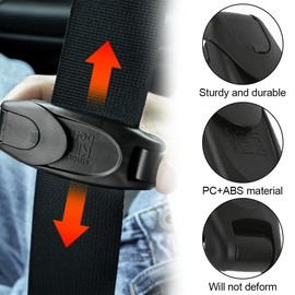 ZOPJUMA Pack of 3 Car Seat Belt Clip, Universal Seat Belt Adjuster, Car Seat Belt Adjuster, Seat Belt Clips, Car Seat Belt Clip Adjuster, for Children (3 Colours)