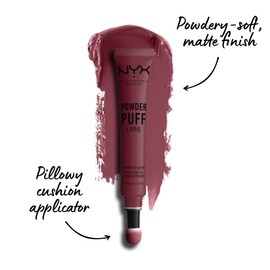 NYX PROFESSIONAL MAKEUP Powder Puff Lippie Lip Cream, Liquid Lipstick - Moody (Cool Toned Plum)