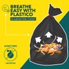 Plastico Extra Tall Kitchen Trash Bags - 18 Gallon, Black,