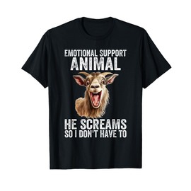 Screaming Goat Emotional Support Animal Goat Owner Raiser T-Shirt