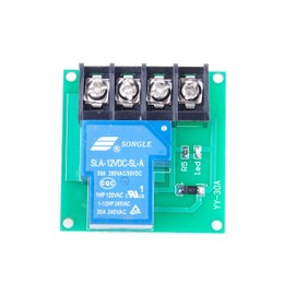 KNACRO 1-Channel 30A High Current 12V Contactor Relay Switch Power Switch DC Power Switching Control Board Module Electrical Relay switches for Cooler Heater Refit Water Heater Control(DC 12V)