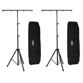 Audio 2000'S AST4421X2 Two-Pack Lighting Stands With Two T-Bars And Two Carrying Bags